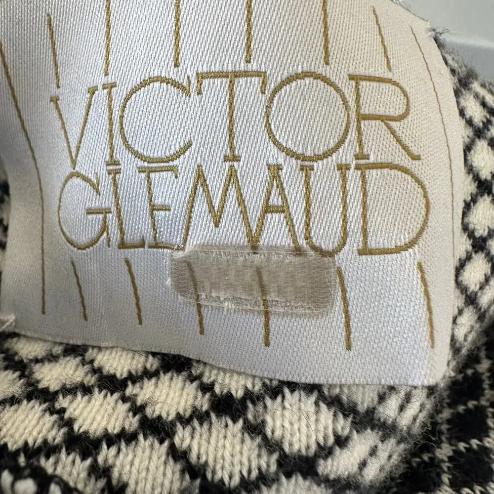 Victor Glemaud Cashmere Mod Mini Dress MEDIUM Checked Sweater Knit Designer $450 - Picture 8 of 10